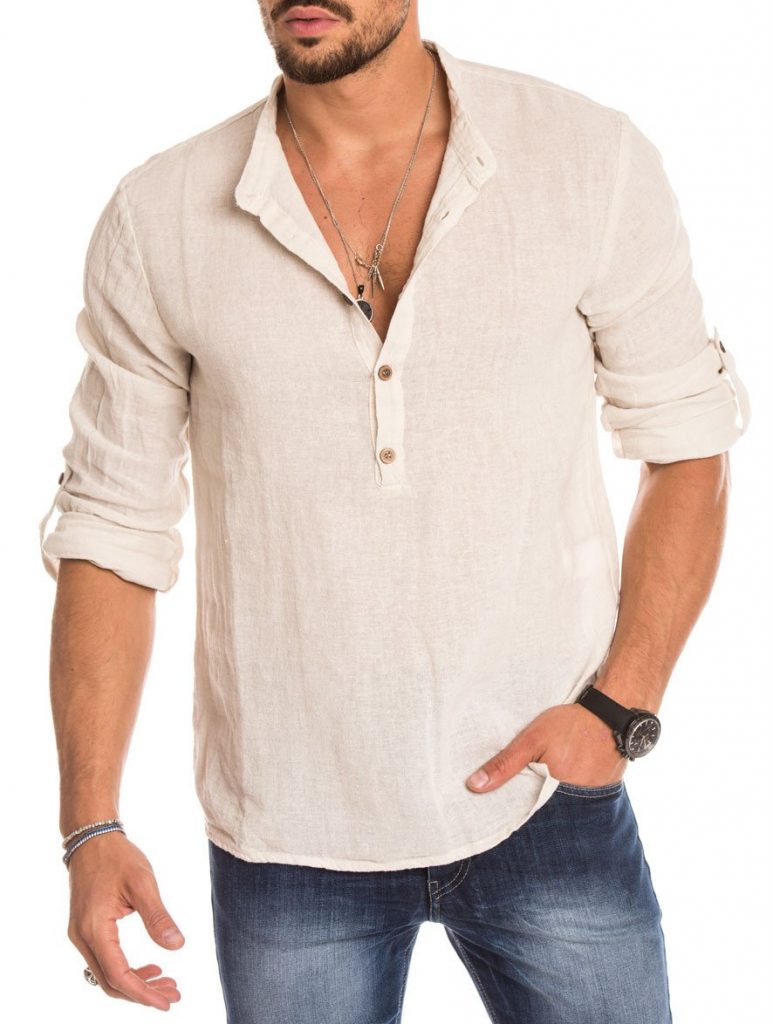 Ali Colletto Camicia Avorio Crema Matrimonio Abito Formale